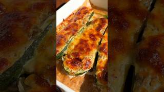 Stuffed Zucchini 💫 Full recipe via 𝐋𝐢𝐧𝐤 𝐢𝐧 𝐦𝐲 𝐁𝐢𝐨 zucchini recipe [upl. by Erodisi]