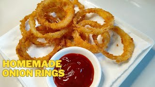 HOMEMADE ONION RINGS  HOW TO MAKE SUPER CRISPY AND DELICIOUS ONION RING RECIPE [upl. by Yacov]