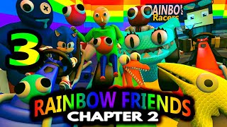 RAINBOW FRIENDS Chapter 2 ANIMATED Ft SONIC BALDI STEVE Roblox CHALLENGE Minecraft Animation PART 3 [upl. by Anirrehs]