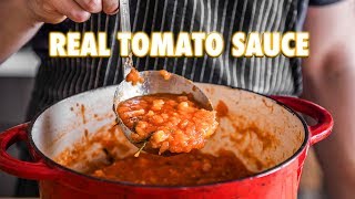 Proper Tomato Sauce Using Fresh Tomatoes 3 ingredients [upl. by Kosey]