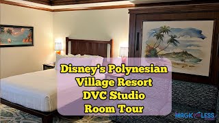 Walt Disney Worlds Polynesian Village Resort DVC Studio Room Tour [upl. by Mahalia991]