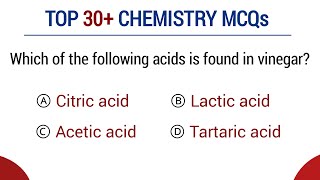 Top 30 chemistry MCQs  chemistry Mcq for entry test with answers [upl. by Adlesirk]