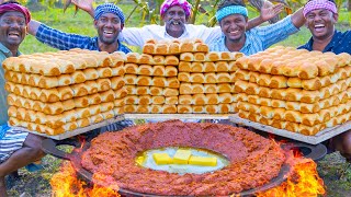 PAV BHAJI  Mumbai Special Street Food Recipe Cooking In Village  Butter Pav Bhaji Recipe [upl. by Cullan]