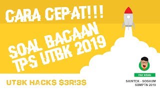 Cara Cepat Menjawab Soal BACAAN TPS UTBK SBMPTN 2020  Saintek Soshum [upl. by Lorens124]