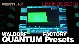 WALDORF QUANTUM  tweaking FACTORY PRESETS 1325 [upl. by Bess417]