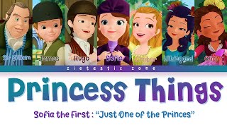 Princess Things Color Coded Lyrics  Sofia the First quotJust One of the Princesquot  Zietastic Zone👑 [upl. by Ttimme202]