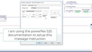 Reading PowerFlex 525 Output Current Using Message Instructions in Studio 5000 [upl. by Milburn]