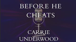 Carrie Underwood  Before He Cheats Karaoke [upl. by Aitnwahs]