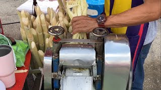 평생 사탕수수 주스를 만들어온 태국 장인  Sugarcane Juice Master  thai street food [upl. by Fokos282]