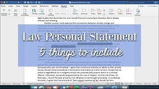 5 Law School Personal Statement Topics to Avoid in Less Than 5 Minutes [upl. by Chrysa]