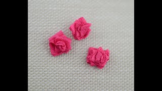 10 TUTO BRODERIE  Comment faire le point de rose accordéon [upl. by Otilia]