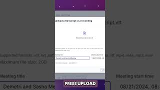 How to Upload and Summarize Meetings with AI Prompts [upl. by Leamse619]