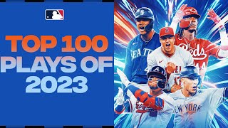 The Top 100 Plays of 2023  MLB Highlights [upl. by Gerladina]