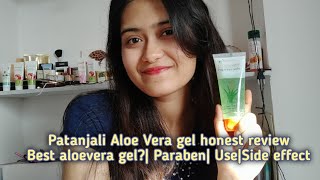 Patanjali Aloe Vera gel honest reviewIngredientsUsageSide effects Benefits The Beautifly [upl. by Gnehp]