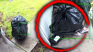 Alleged Porch Pirate Wears Garbage Bag to Steal From House [upl. by Ymot]