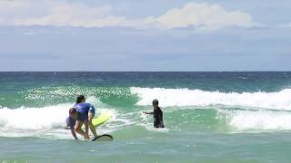 In2Surf Surf School at Kingscliff in Northern Rivers by Grasshopper Travel [upl. by Teiv702]