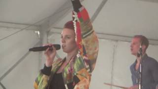 La Roux  Bulletproof live  Governors Ball New York 2014 [upl. by Ralat]