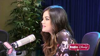 Lucy Hale  Texting Dad and Hannah Montana  Radio Disney Insider  Radio Disney [upl. by Halsy843]