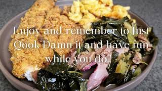 Southern Comfort Delight Collard Greens amp Cabbage w Smoked Turkey Wing [upl. by Gunter]