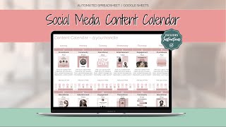 Easy Social Media Content Calendar Tutorial 2023  Google Sheets Content Planner [upl. by Nnaecyoj]