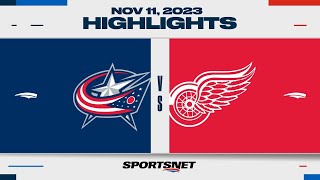 NHL Highlights  Blue Jackets vs Red Wings  November 11 2023 [upl. by Ttennaej387]