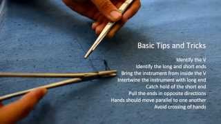 Basic Knotting and Suturing Using a Needle Holder [upl. by Draneb]