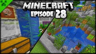 Minecraft Aquatic Home amp Fountain  Pythons World Minecraft Survival Lets Play  Episode 28 [upl. by Ahsekan]