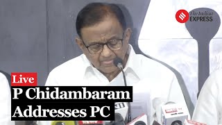 Senior Congress Leader P Chidambaram Addresses Press Conference In Chandigarh [upl. by Katie786]