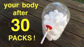 How Smoking 30 PACKS of Cigarettes Wrecks Your Lungs ● You Must See This [upl. by Akima]