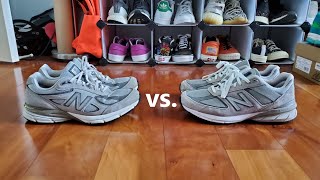 New Balance Made in USA 990v4 vs 990v5 Comparison Sizing Design and Comfort [upl. by Ahsram]