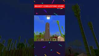 BIGGEST COBBLESTONE HOUSE minecraft viral trending GamerFleet [upl. by Rachael821]