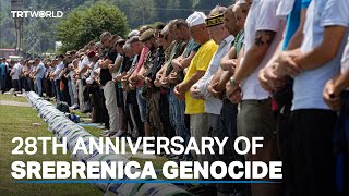 Bosnia marks 28th anniversary of Srebrenica genocide [upl. by Nittirb]