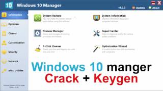 Windows 10 Manager keygen v10 [upl. by Nick654]