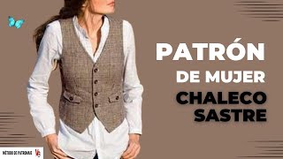 Cómo hacer el patrón de un chaleco sastre de mujer paso a paso [upl. by Esten]