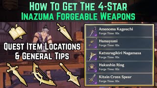 How to get the 4Star Inazuma Forgeable Weapons Northlander Billet Weapons  Genshin Impact Guide [upl. by Oirram]