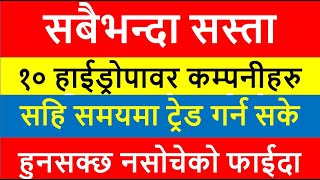 cheapest stocks to buy  Hydropower।cheapest trading stocks।nepali share market news।stock ideas [upl. by Guenevere]