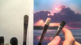 How to choose acrylic paint brushes  Acrylic painting techniques [upl. by Alvie]