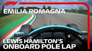 Lewis Hamiltons Onboard Pole Lap  2021 Emilia Romagna Grand Prix  Pirelli [upl. by Ahsinuq]