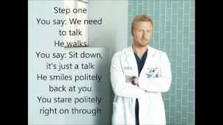 How to Save A Life Greys Anatomy with lyrics [upl. by Dlanod]