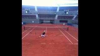 Lleyton Hewitt and Peter Luczak at Pat Rafter Arena 1 [upl. by Anyr]