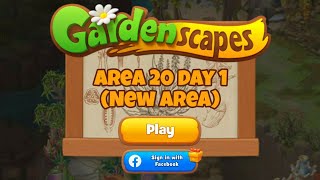 Area 20 Day 1 New Area  GARDENSCAPES shorts gardenscapes gardenscapesgameplay [upl. by Ferrigno789]