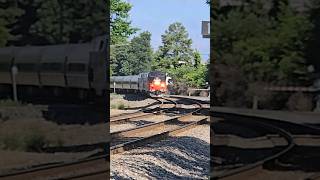 Fast Amtrak Train With a Special Engine Leading [upl. by Pryor733]