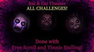 FNaC 3 Deluxe  Rat amp Cat Theater All Challenges with Free Scroll and Vinnie Stalling [upl. by Ylloh]