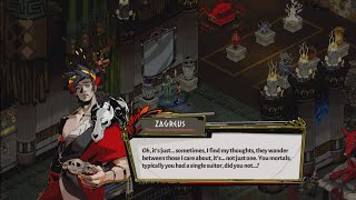 Zagreus asks Achilles if its normal to have feelings for more than one suitor  Hades [upl. by Noj]