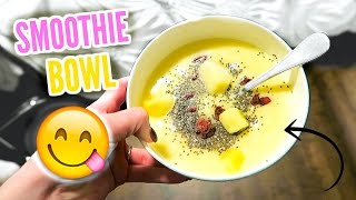 HEALTHY SMOOTHIE BOWL RECIPE  Fitness Motivation Vlogmas Day 13 [upl. by Kiyoshi]