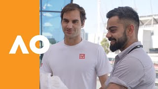 Roger Federer meets Virat Kohli  Australian Open 2019 [upl. by Eiramnna]