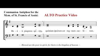 ALTO Communion quotBeati Pauperesquot set to a Psalm Tone [upl. by Adyeren]