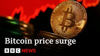 Bitcoin price surges past 69000 to new alltime high  BBC News [upl. by Landbert]