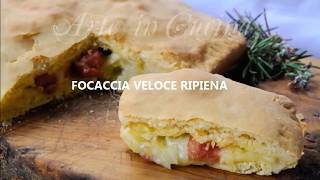 Focaccia veloce ripiena di patate [upl. by Orrocos]