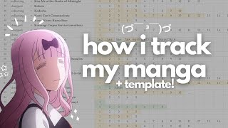 how I track my manga collection  650 volumes amp template [upl. by Ardeed]